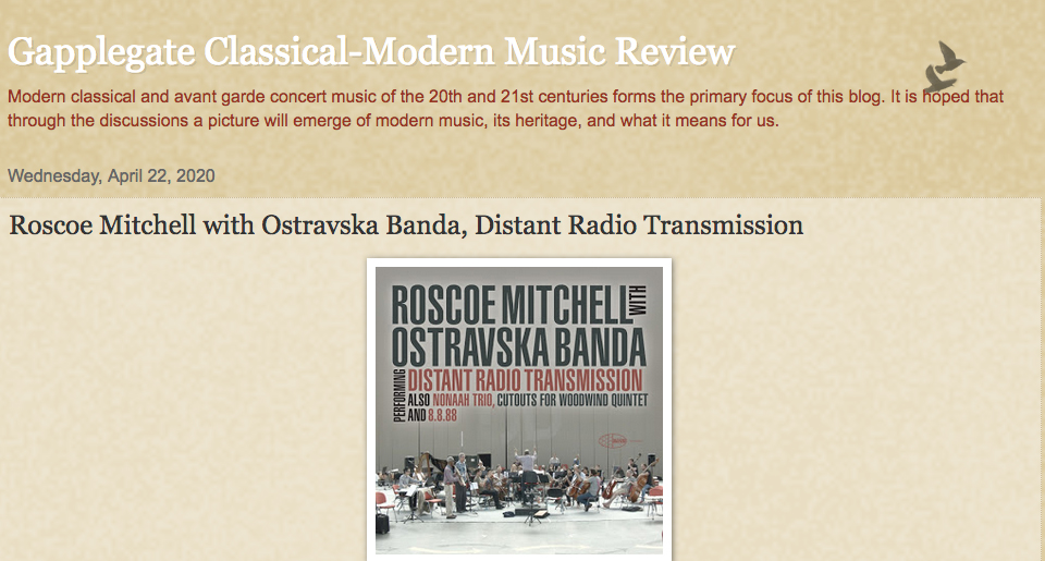 Photo of the Gapplegate Classical Modern Music Review of Roscoe Mitchell with Ostravska Banda