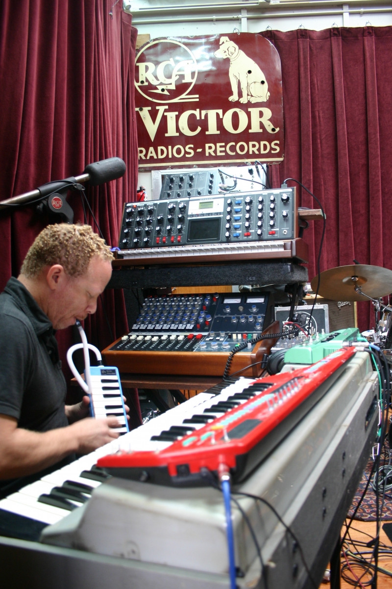 A photo of Craig Taborn in the Wide Hive Studio