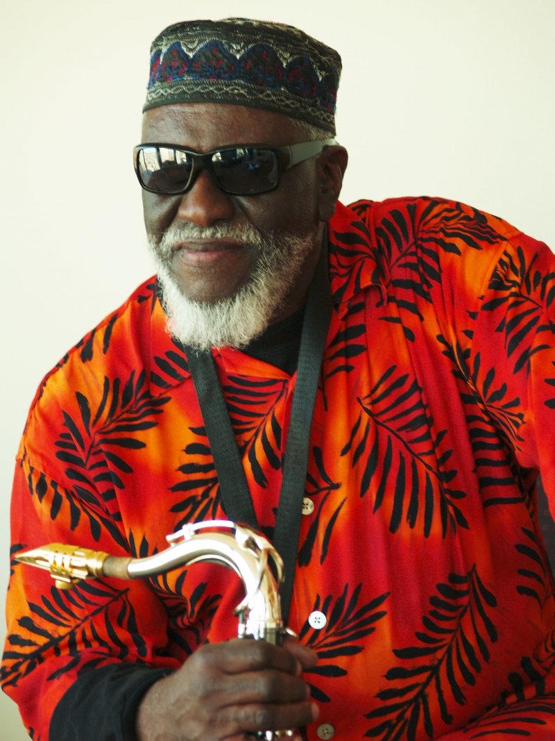 A photo of Pharoah Sanders. A photo of Pharoah Sanders.
