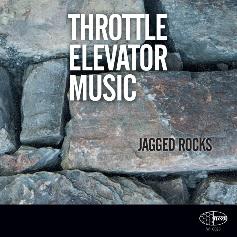 A photo of the cover of the Wide Hive release, Throttle Elevator Music - Jagged Rocks