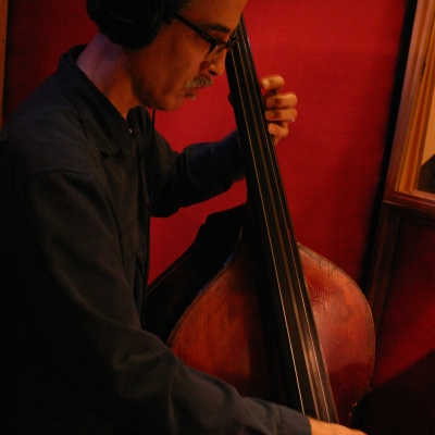 A picture of John Wiitale on stand up bass.