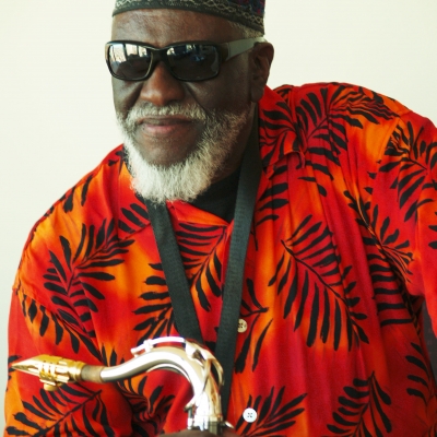 A photo of Pharoah Sanders.